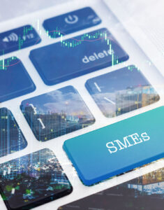 Smes,(small,And,Medium-sized,Enterprises):,Green,Button,Keyboard,Computer.,Double